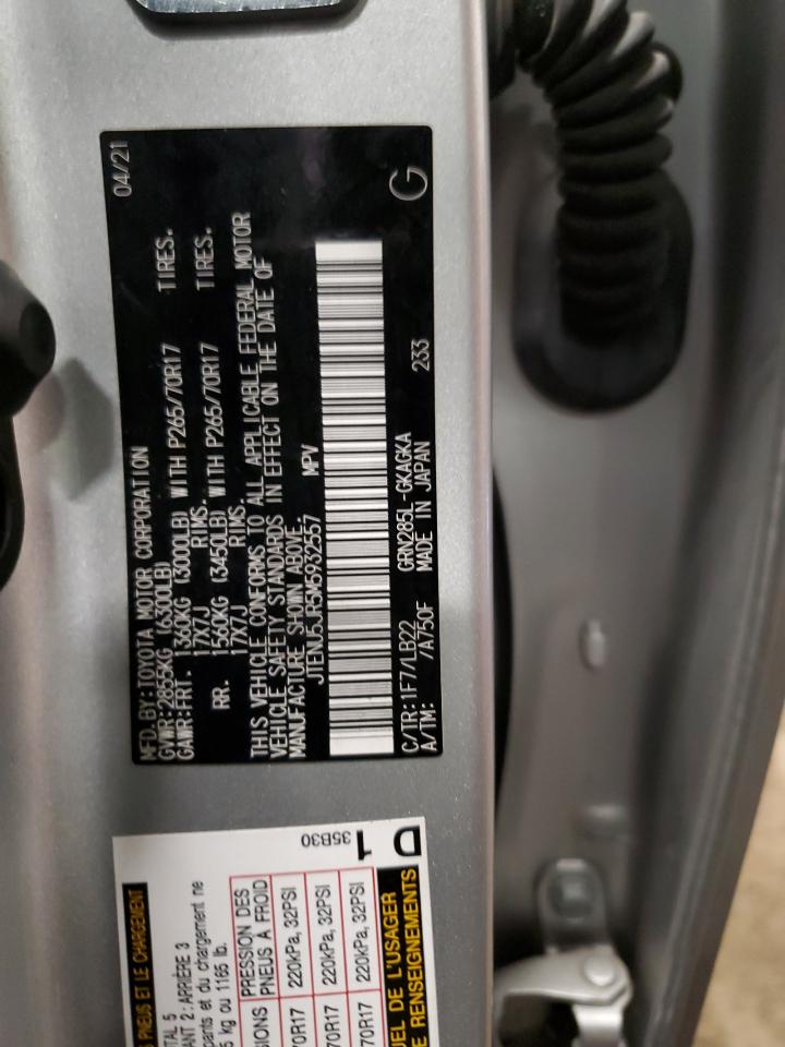 2021 Toyota 4Runner Sr5/Sr5 Premium VIN: JTENU5JR5M5932557 Lot: 71042745