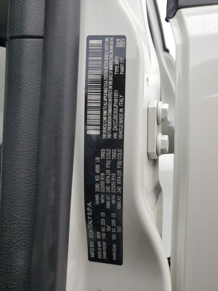 2018 Jeep Renegade Limited VIN: ZACCJBDBXJPH81851 Lot: 84896355