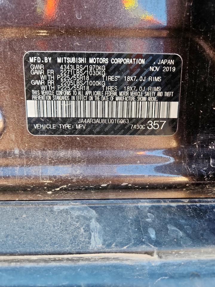 2020 Mitsubishi Outlander Sport Es VIN: JA4AR3AU8LU016063 Lot: 81105715