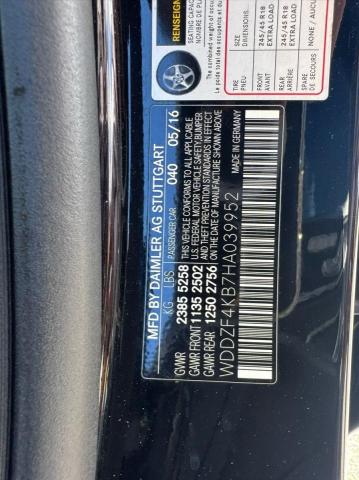 2017 MERCEDES-BENZ E 300 4MATIC  