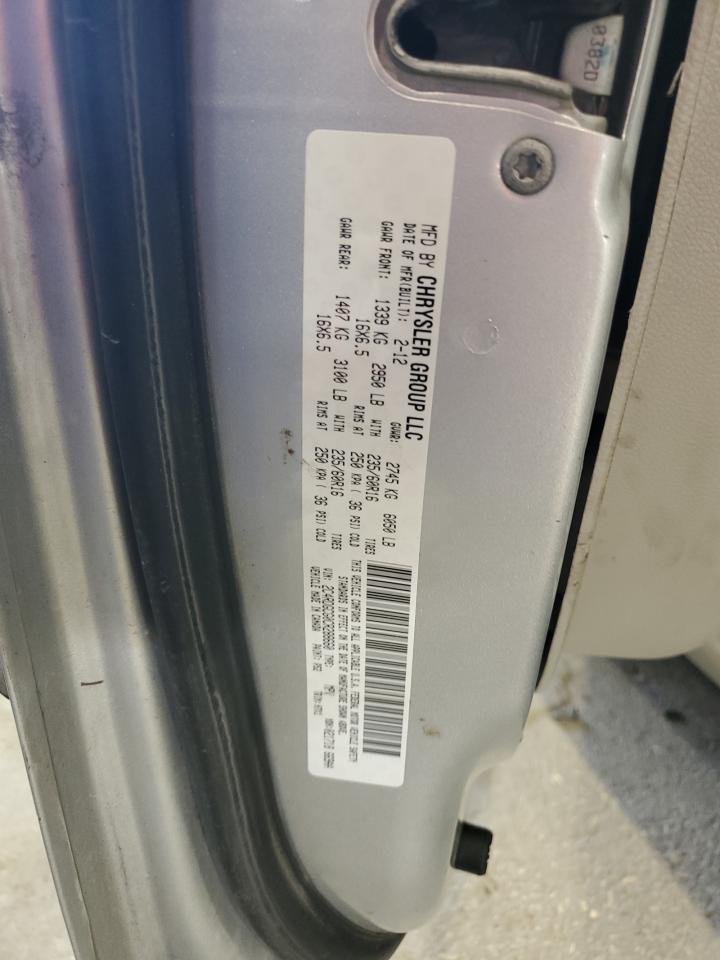 2012 Dodge Grand Caravan Sxt VIN: 2C4RDGCG0CR288660 Lot: 86794395