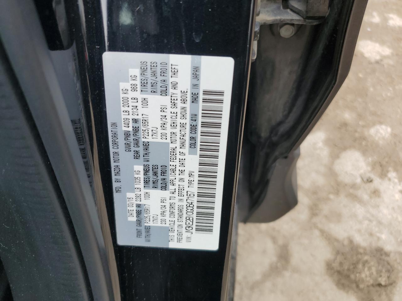 2016 Mazda Cx-5 Sport VIN: JM3KE2BY0G0647167 Lot: 80905565