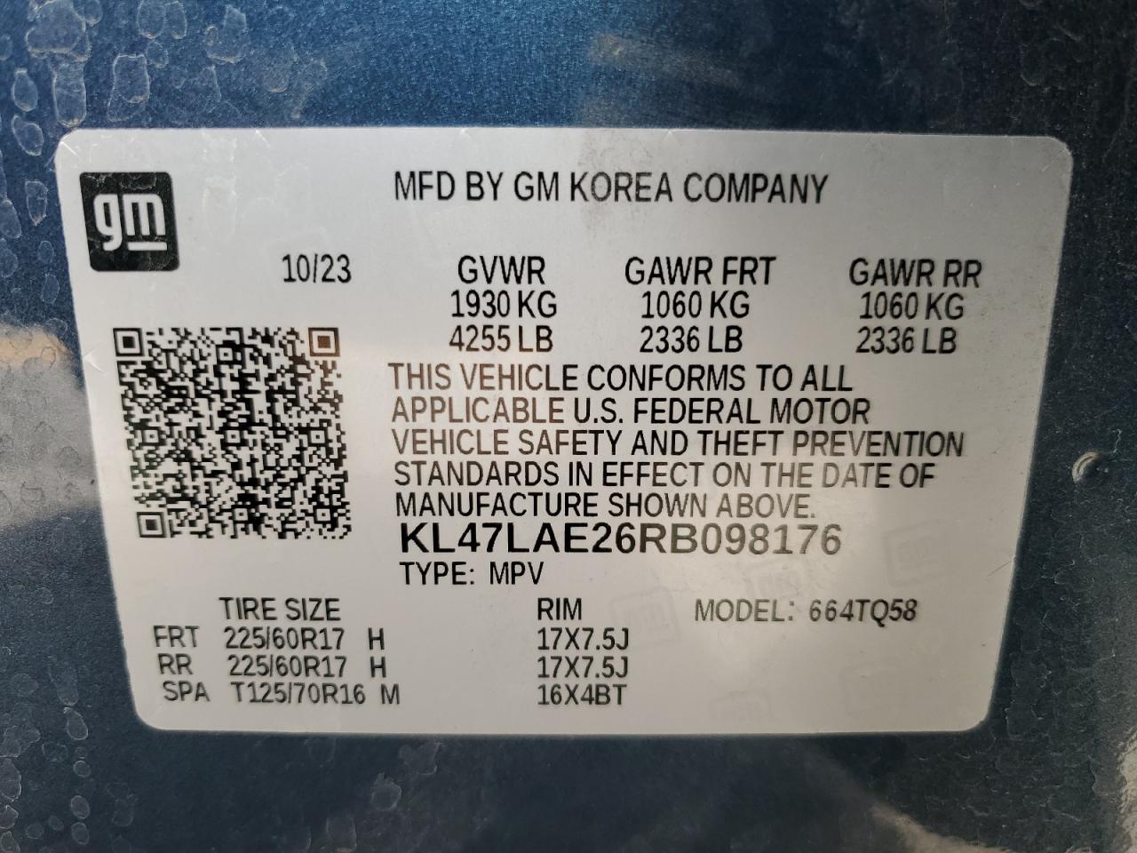 2024 Buick Envista Preferred VIN: KL47LAE26RB098176 Lot: 81329645