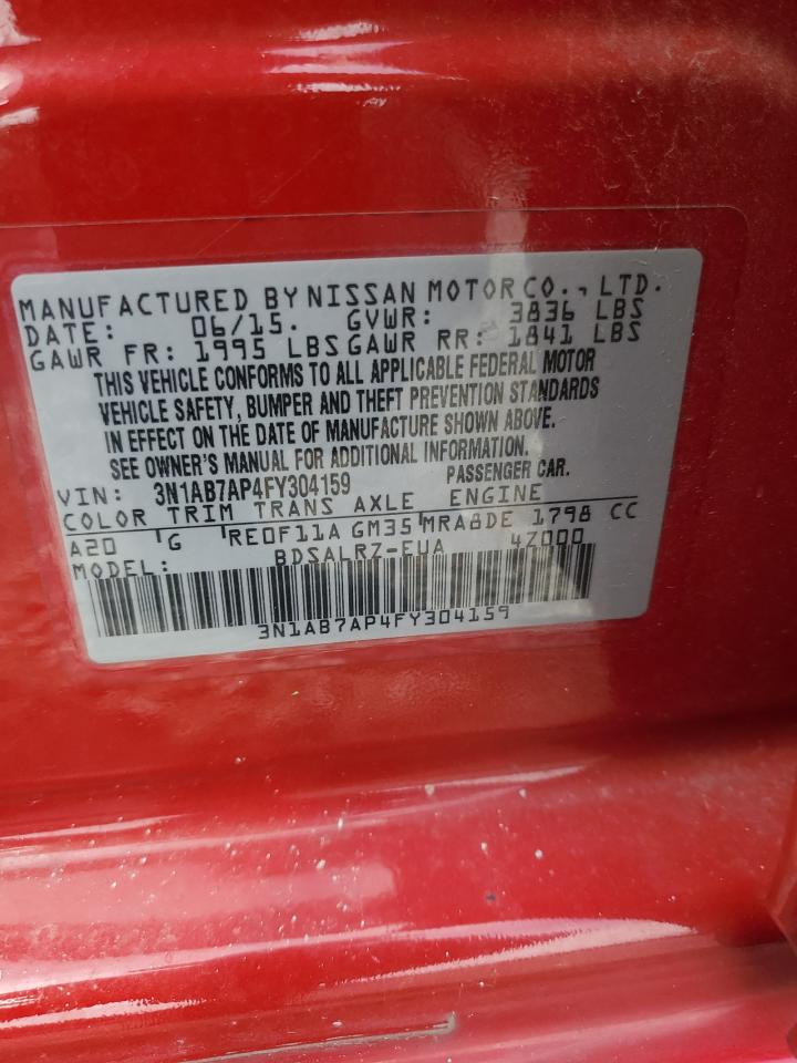 2015 Nissan Sentra VIN: 3N1AB7AP4FY304159 Lot: 83844975