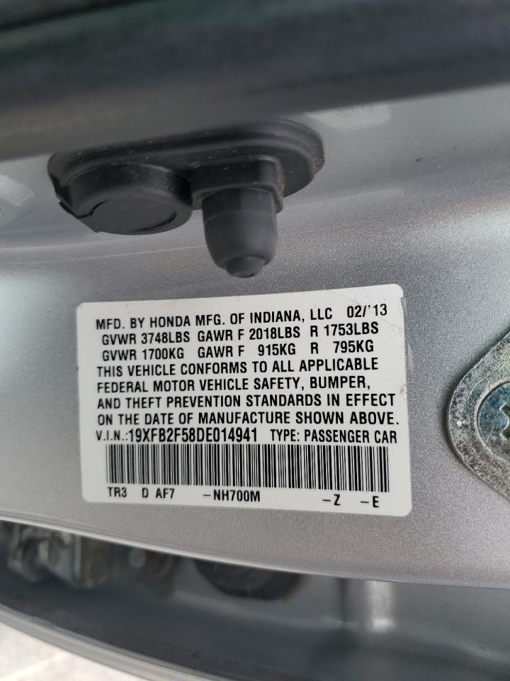 2013 Honda Civic Lx VIN: 19XFB2F58DE014941 Lot: 83808405