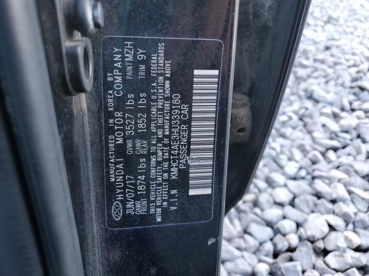 2017 Hyundai Accent Se VIN: KMHCT4AE3HU339180 Lot: 84207035