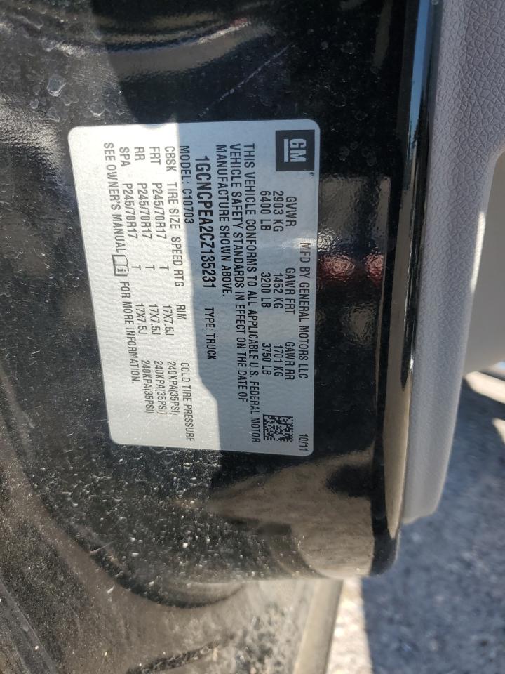 2012 Chevrolet Silverado C1500 VIN: 1GCNCPEA2CZ135231 Lot: 81414935