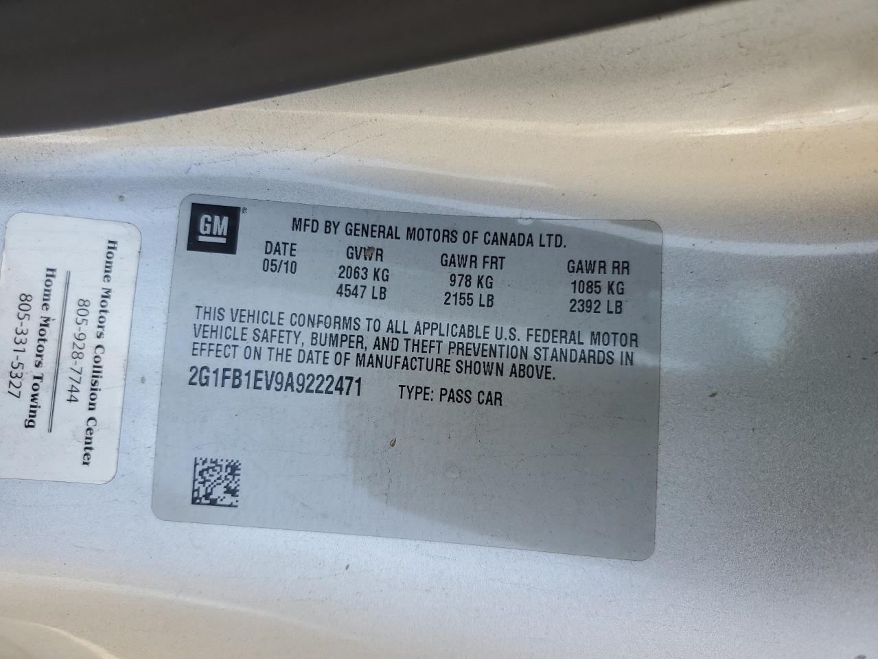 2010 Chevrolet Camaro Lt VIN: 2G1FB1EV9A9222471 Lot: 81145395