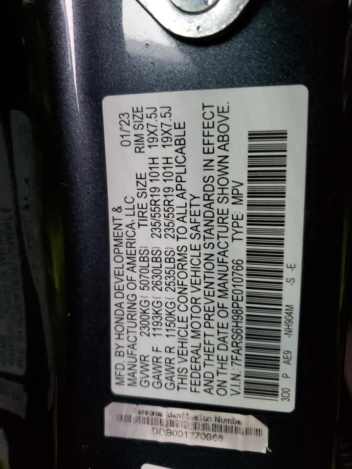 2023 Honda Cr-V Sport Touring VIN: 7FARS6H98PE010766 Lot: 83843015