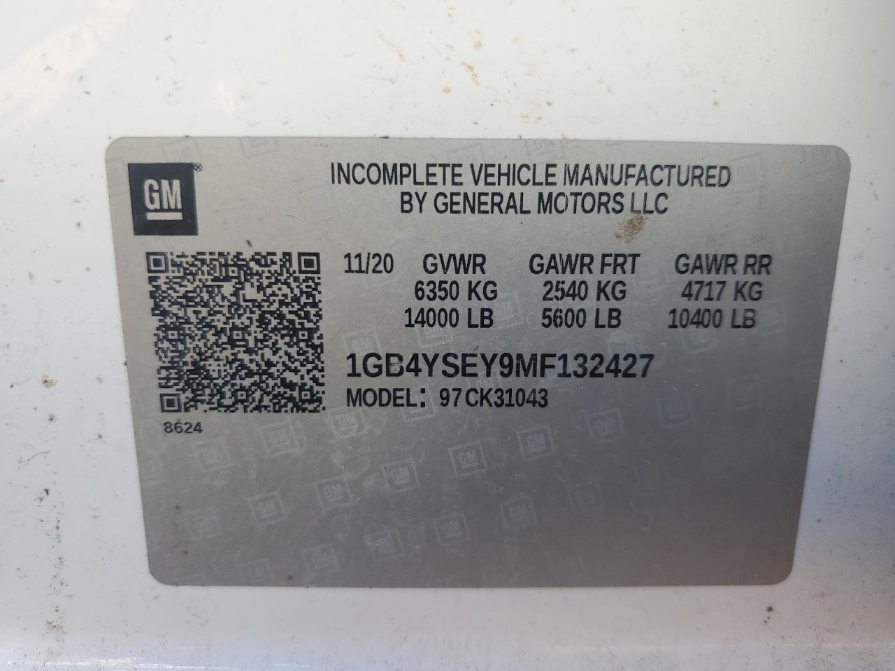 2021 Chevrolet Silverado K3500 VIN: 1GB4YSEY9MF132427 Lot: 72075105