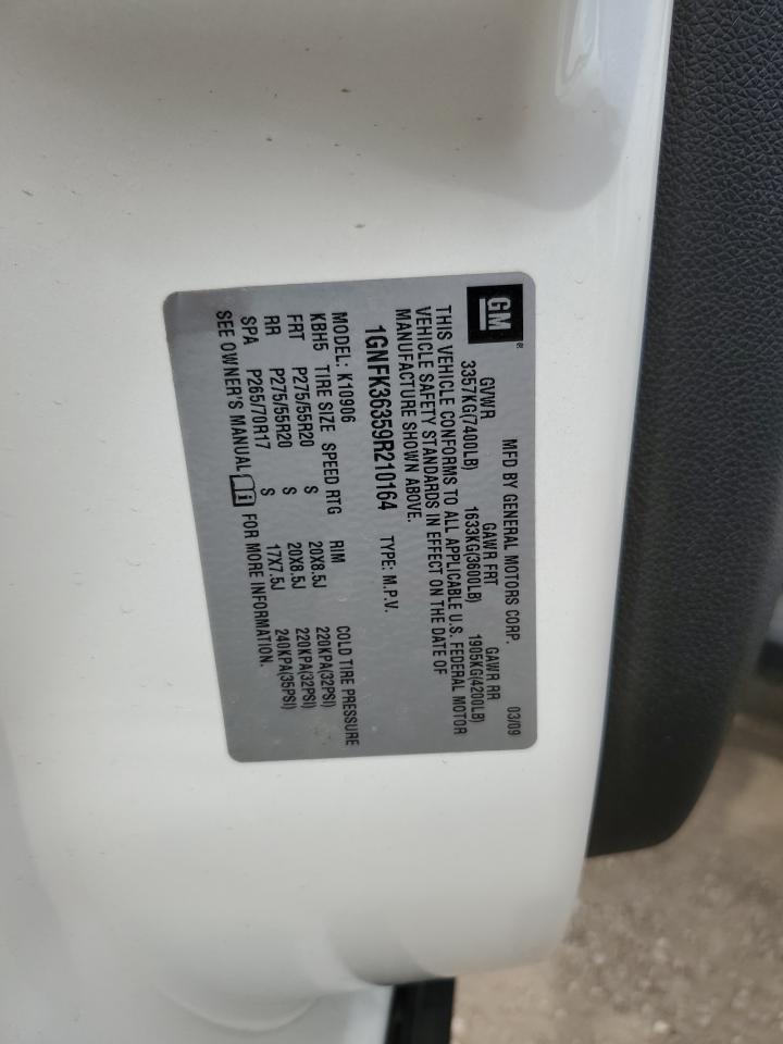 2009 Chevrolet Suburban K1500 Ltz VIN: 1GNFK36359R210164 Lot: 81458345