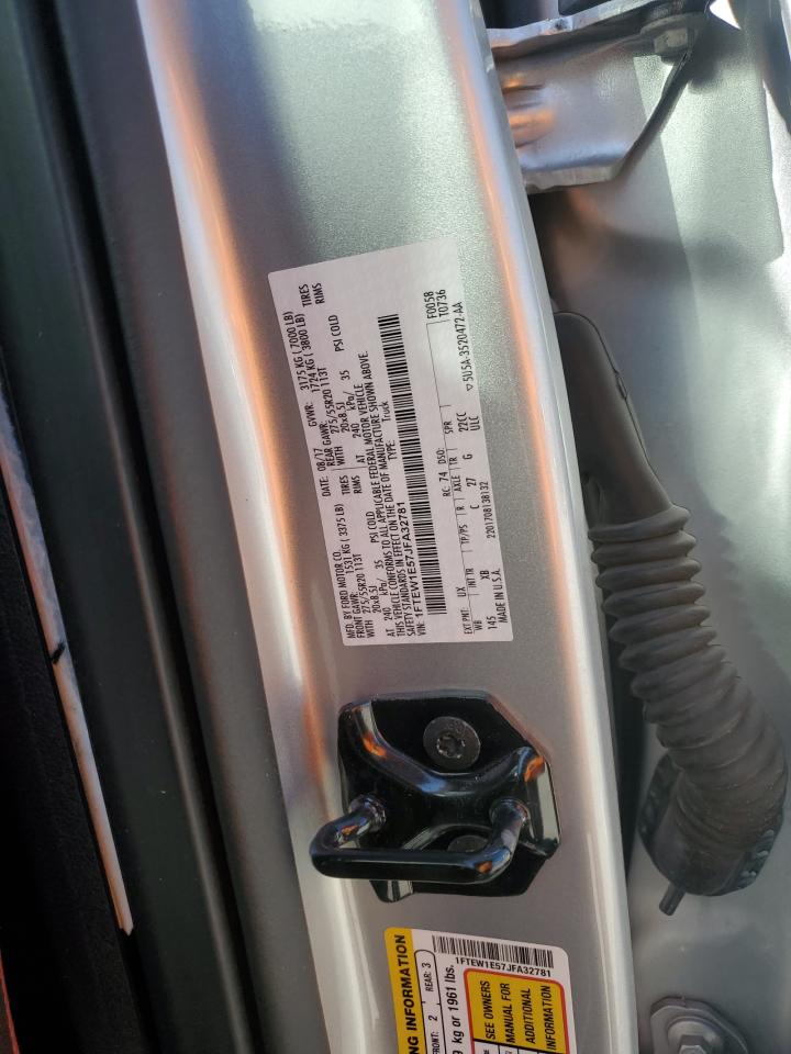 2018 Ford F150 Supercrew VIN: 1FTEW1E57JFA32781 Lot: 81250385