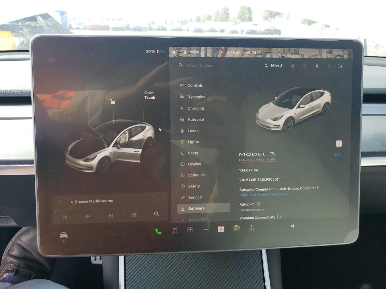 2020 Tesla Model 3 VIN: 5YJ3E1EC9LF805511 Lot: 71133095