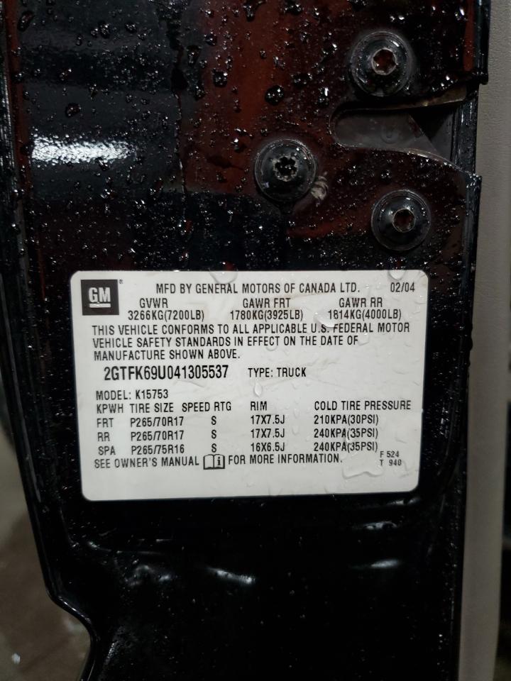 2004 GMC Sierra K1500 Denali VIN: 2GTFK69U041305537 Lot: 83873485