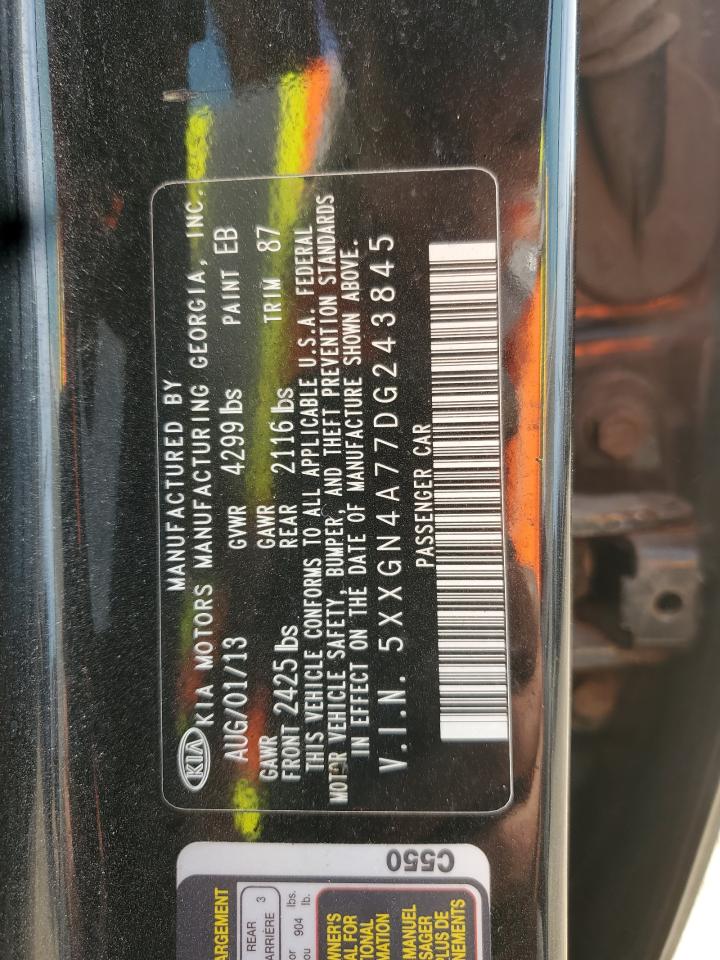 2013 Kia Optima Ex VIN: 5XXGN4A77DG243845 Lot: 72061865