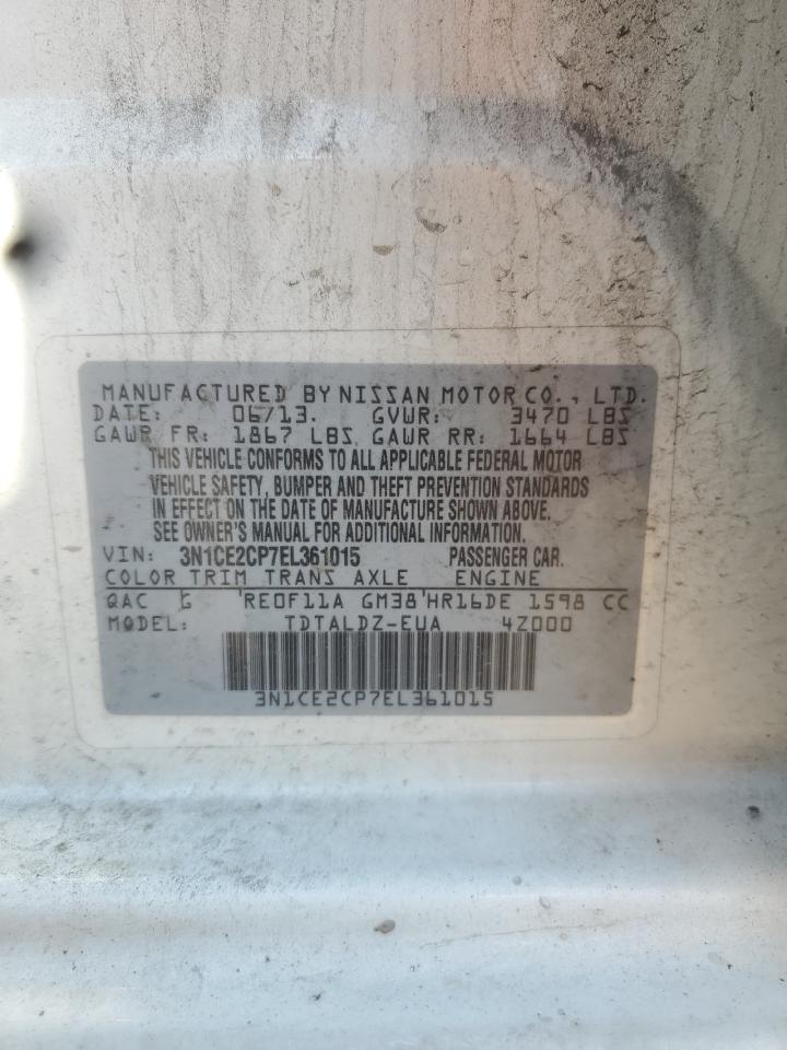 2014 Nissan Versa Note S VIN: 3N1CE2CP7EL361015 Lot: 83935165