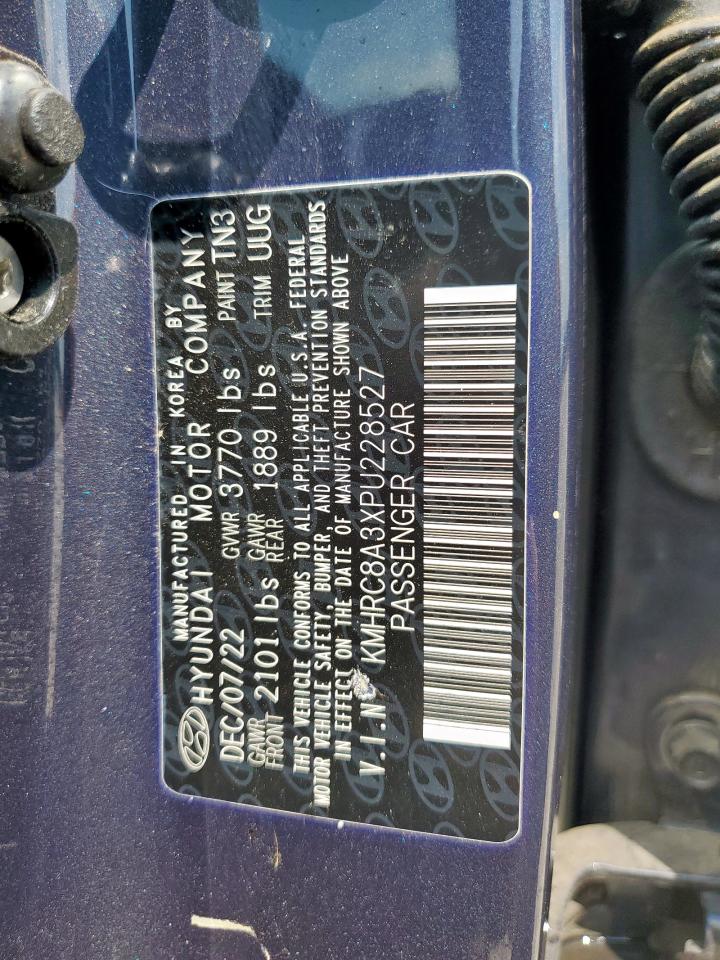 2023 Hyundai Venue Sel VIN: KMHRC8A3XPU228527 Lot: 71591335