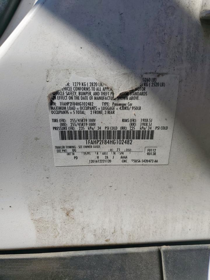 2017 Ford Taurus Limited VIN: 1FAHP2F84HG102482 Lot: 80339505