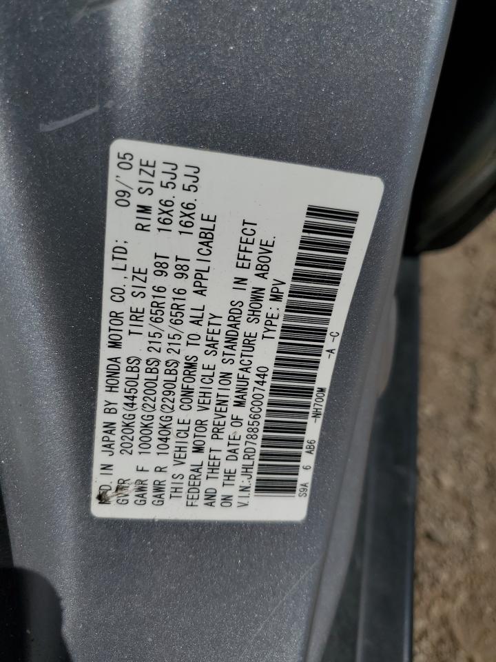 2006 Honda Cr-V Ex VIN: JHLRD78856C007440 Lot: 80857915