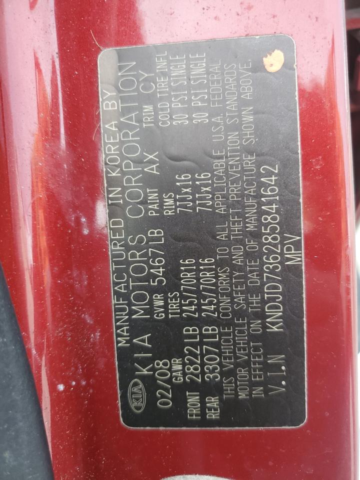 2008 Kia Sorento Ex VIN: KNDJD736285841642 Lot: 82087095
