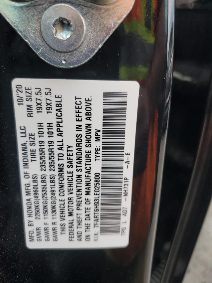 2020 Honda Cr-V Touring VIN: 7FART6H93LE025800 Lot: 83840615