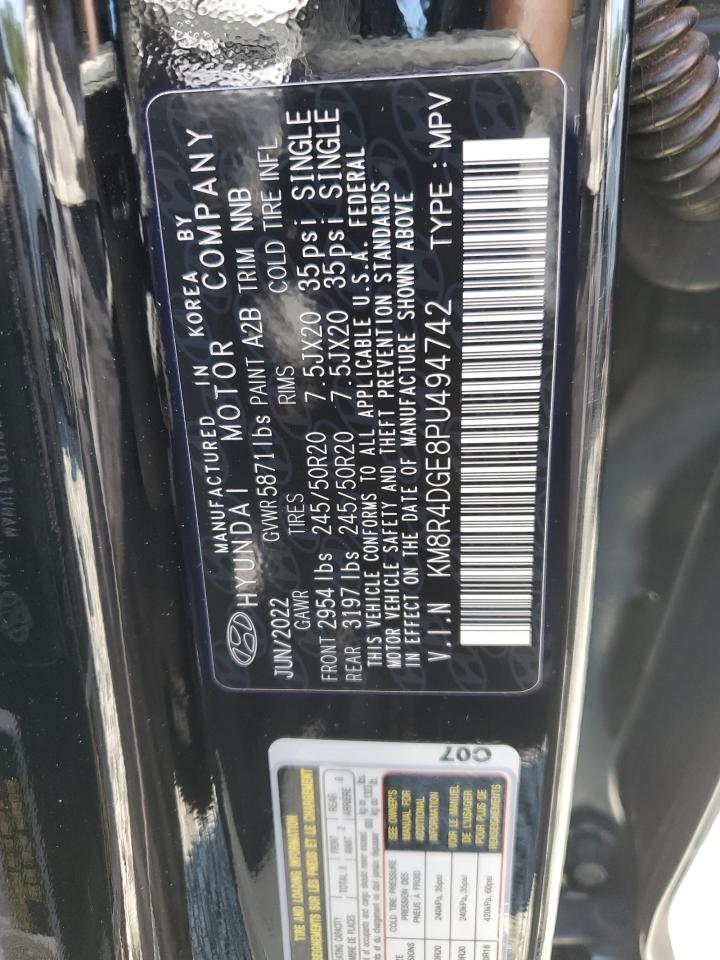 2023 Hyundai Palisade Sel Premium VIN: KM8R4DGE8PU494742 Lot: 71605615