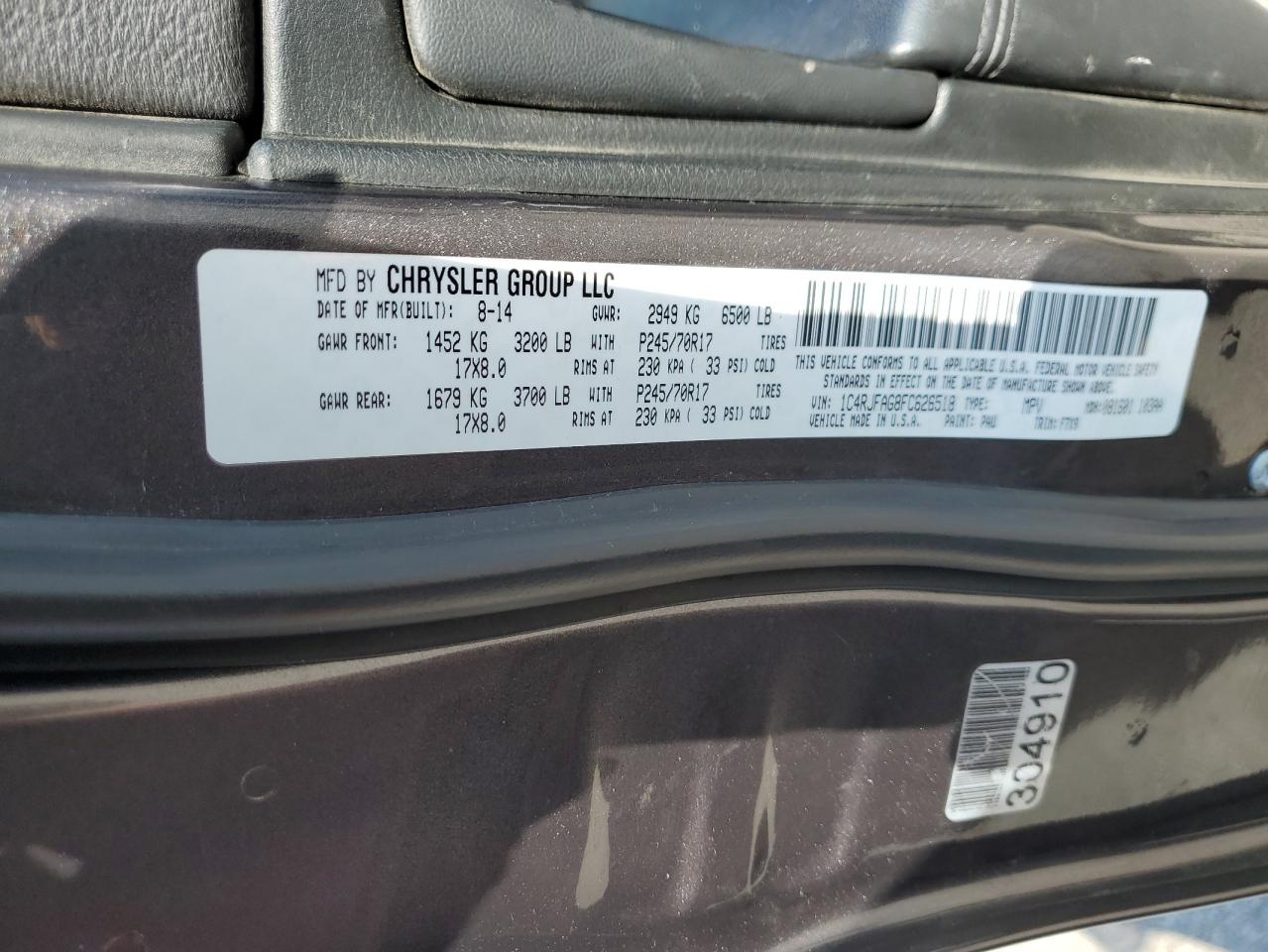 2015 Jeep Grand Cherokee Laredo VIN: 1C4RJFAG8FC626518 Lot: 81266135