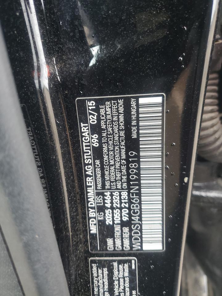 2015 Mercedes-Benz Cla 250 4Matic VIN: WDDSJ4GB6FN199819 Lot: 80898925