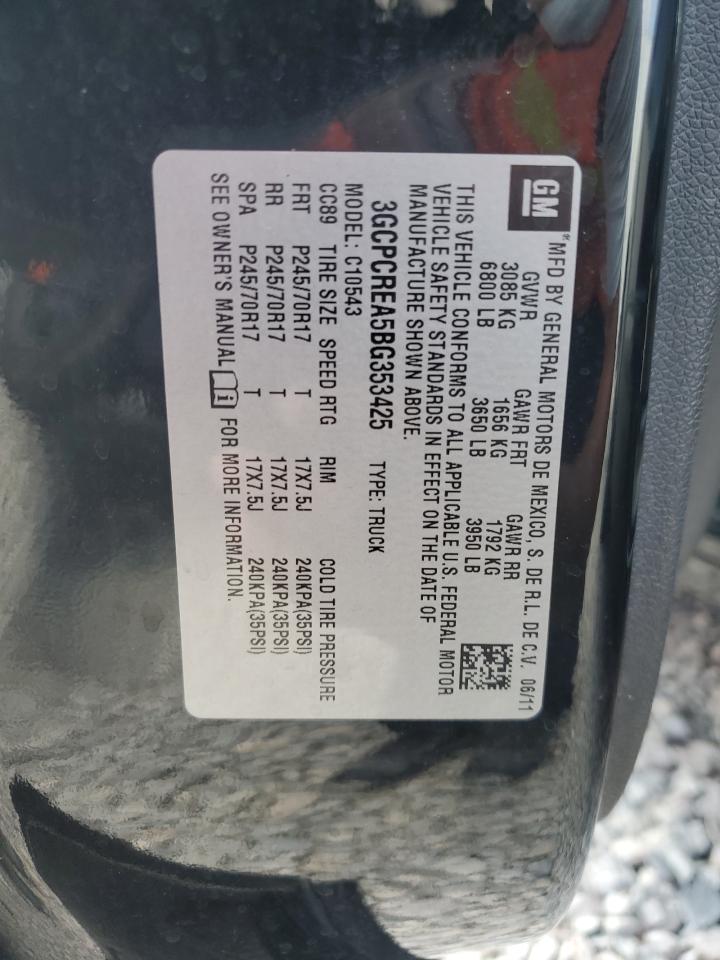 2011 Chevrolet Silverado C1500 Ls VIN: 3GCPCREA5BG353425 Lot: 80933905