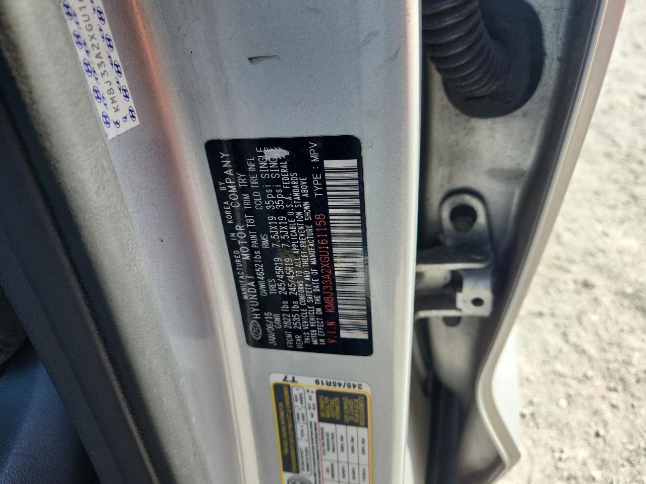 2016 Hyundai Tucson Limited VIN: KM8J33A2XGU161158 Lot: 71030355