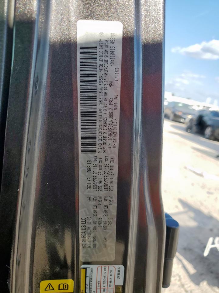 2020 Jeep Wrangler Unlimited Rubicon VIN: 1C4HJXFG4LW188617 Lot: 84739615