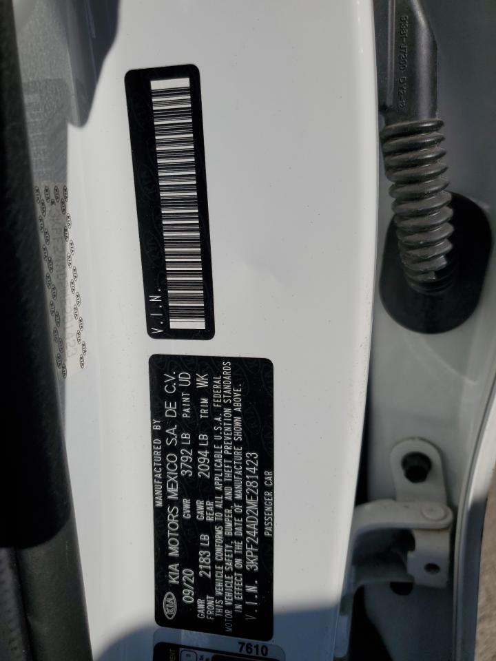 2021 Kia Forte Fe VIN: 3KPF24AD2ME281423 Lot: 71603675