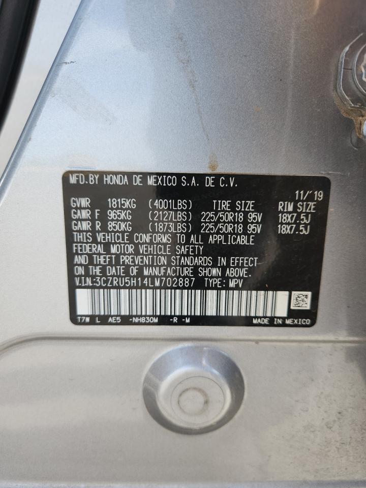 2020 Honda Hr-V Sport VIN: 3CZRU5H14LM702887 Lot: 81608005