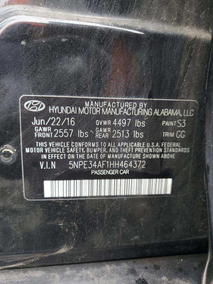 2017 Hyundai Sonata Sport VIN: 5NPE34AF1HH464372 Lot: 81839605