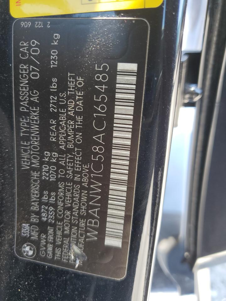 2010 BMW 535 I VIN: WBANW1C58AC165485 Lot: 71712725