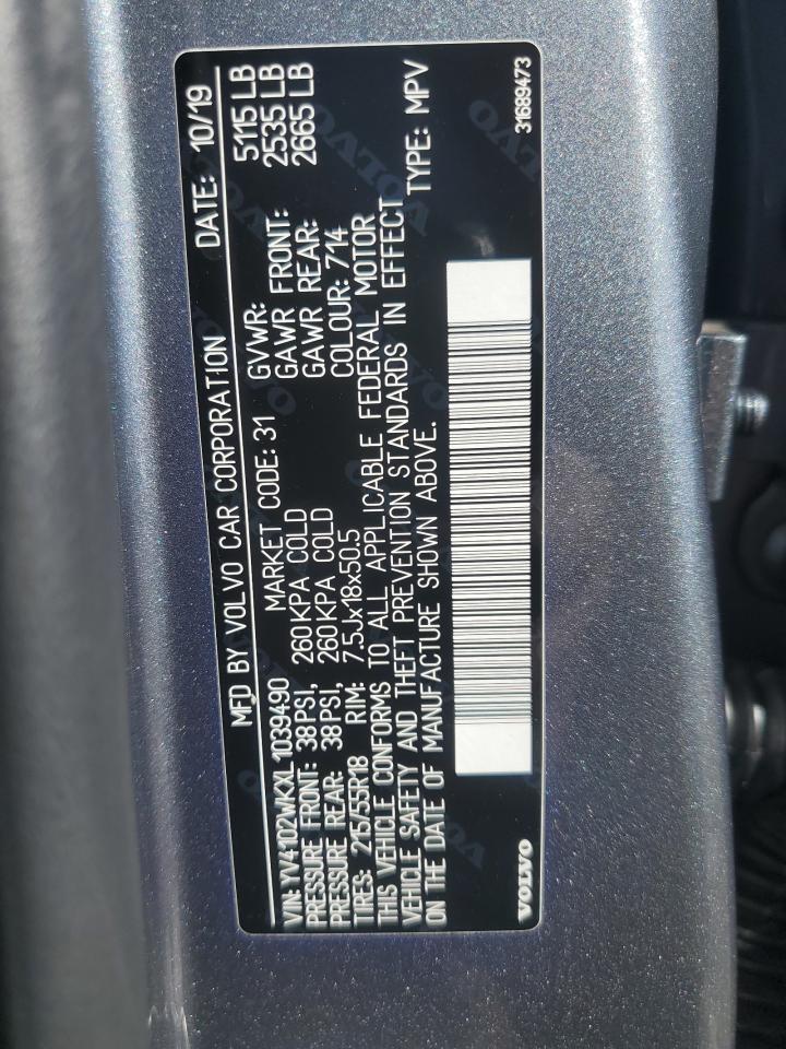 2020 Volvo V60 Cross Country T5 Momentum VIN: YV4102WKXL1039490 Lot: 81857995