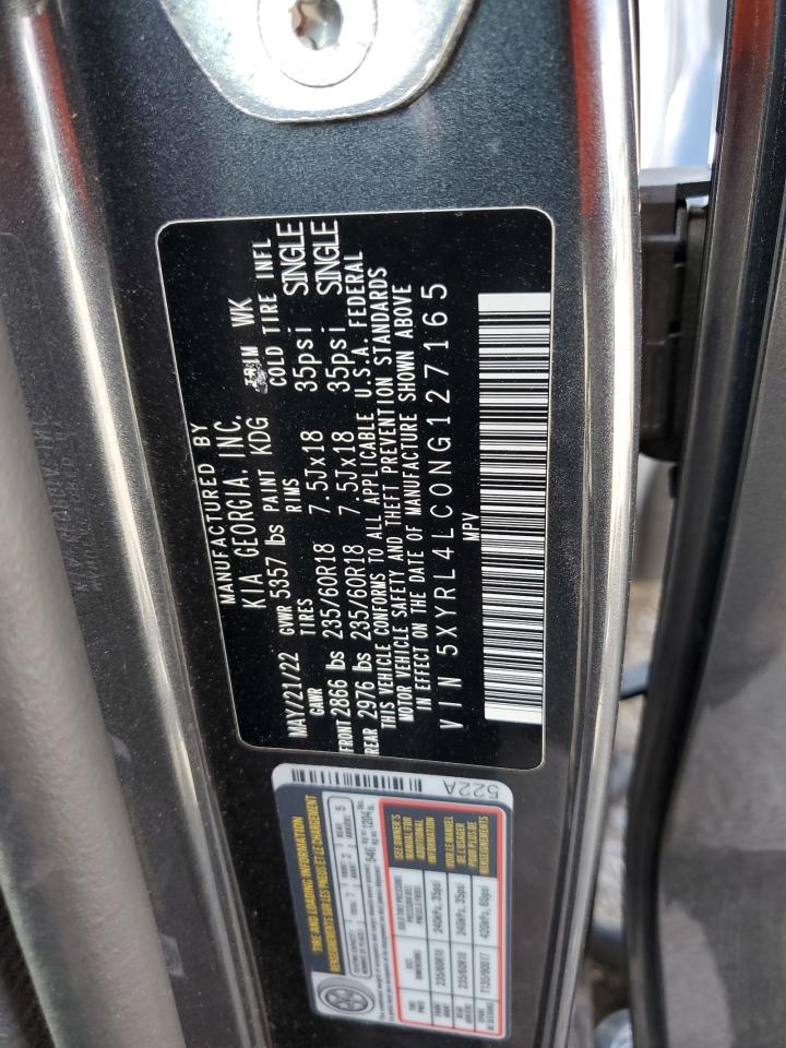 2022 Kia Sorento S VIN: 5XYRL4LC0NG127165 Lot: 71749465