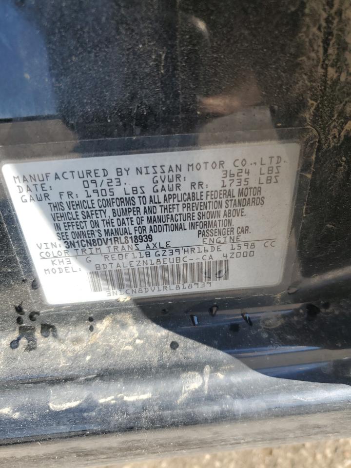 2024 Nissan Versa S VIN: 3N1CN8DV1RL818939 Lot: 80076975