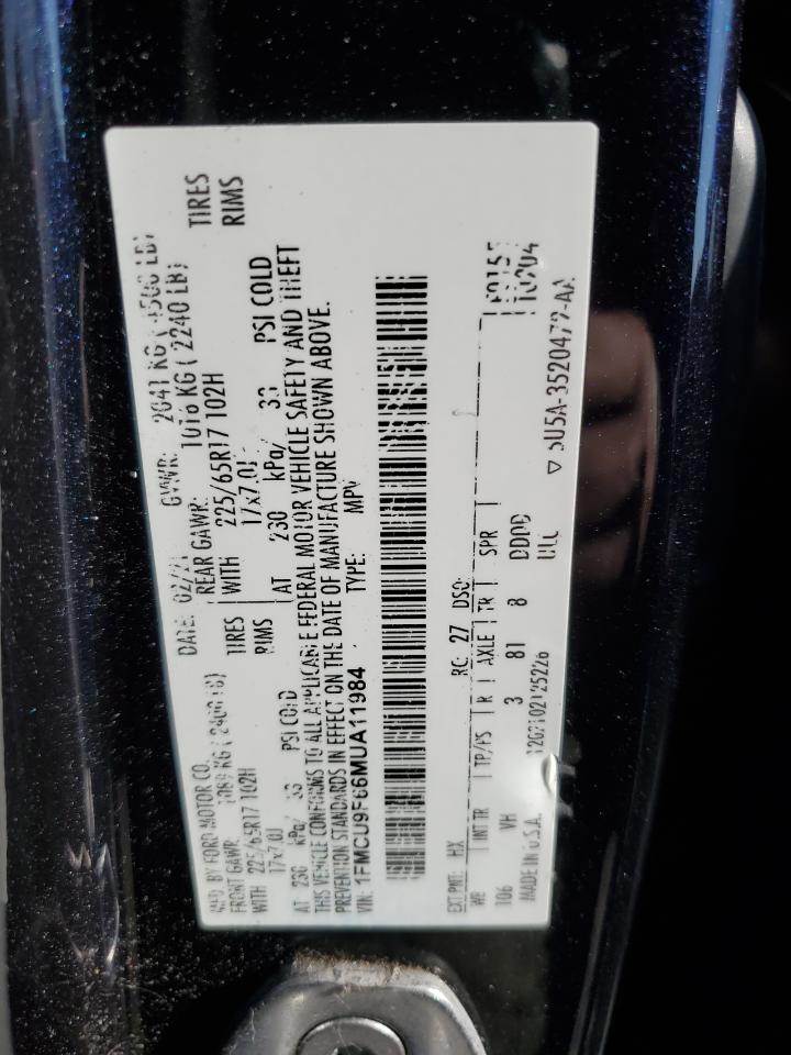 2021 Ford Escape S VIN: 1FMCU9F66MUA11984 Lot: 71539495