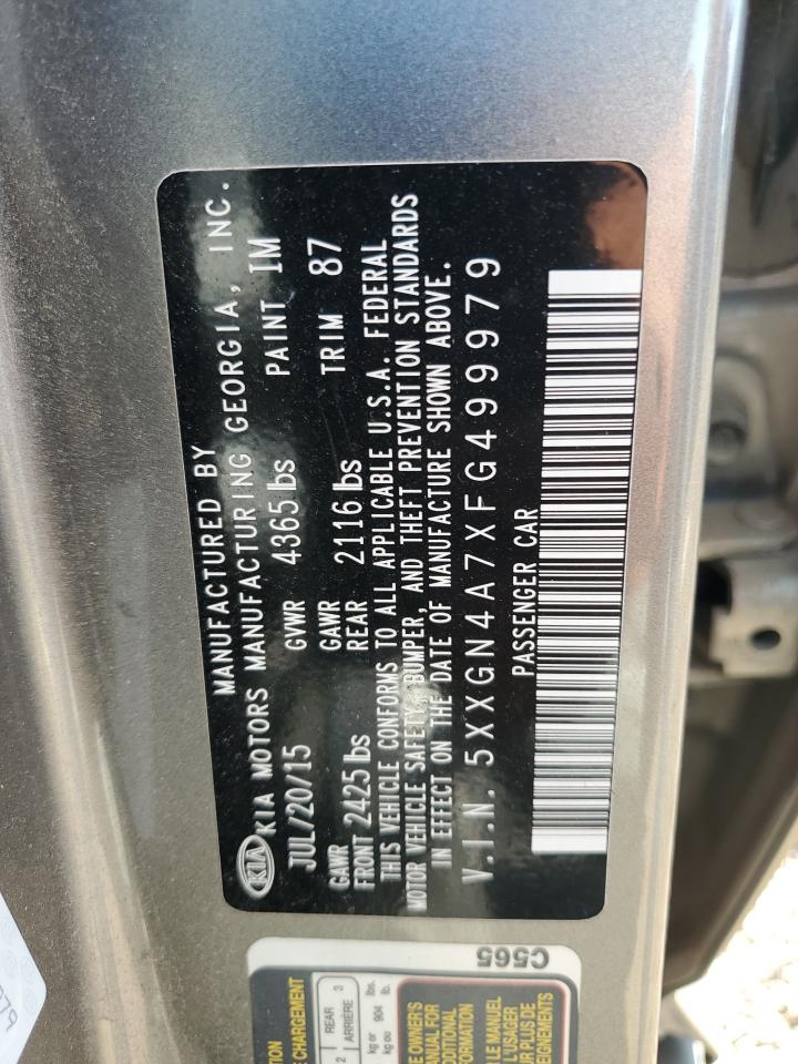 2015 Kia Optima Ex VIN: 5XXGN4A7XFG499979 Lot: 72102455