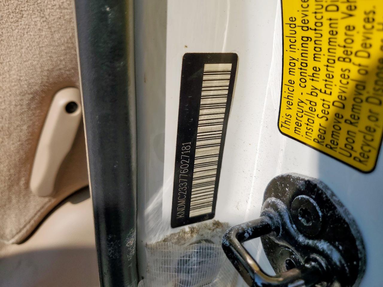 2007 Hyundai Entourage Gls VIN: KNDMC233776027181 Lot: 71591775