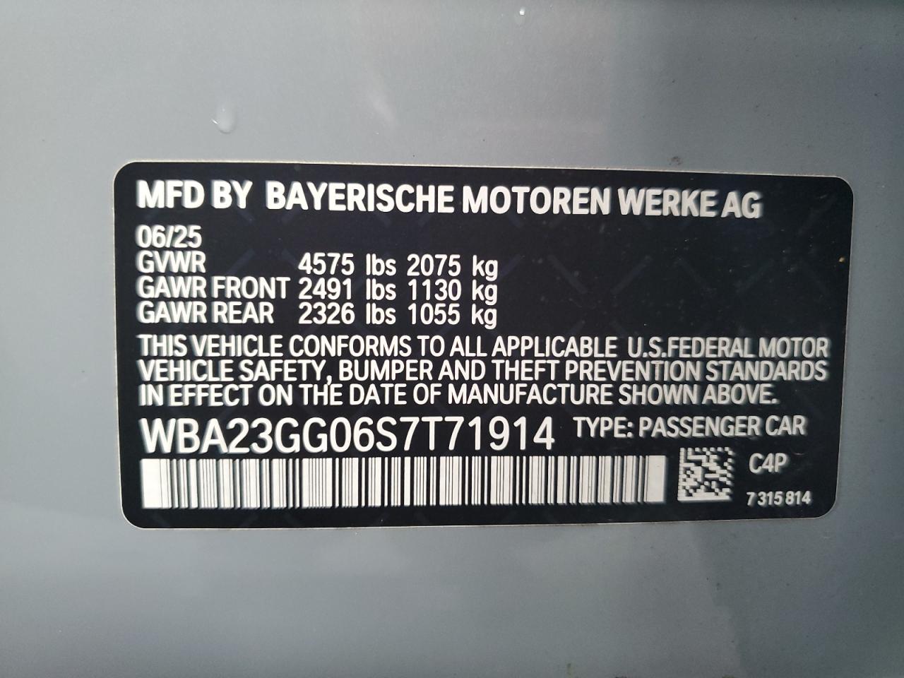 2025 BMW 228Xi VIN: WBA23GG06S7T71914 Lot: 81325275