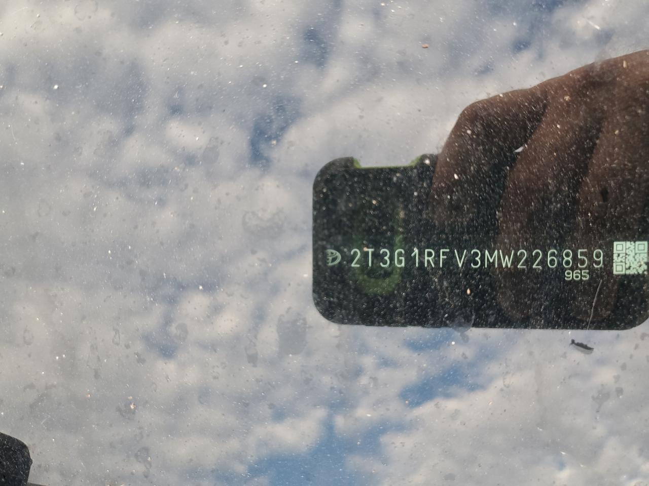 2021 Toyota Rav4 Le VIN: 2T3G1RFV3MW226859 Lot: 84164745