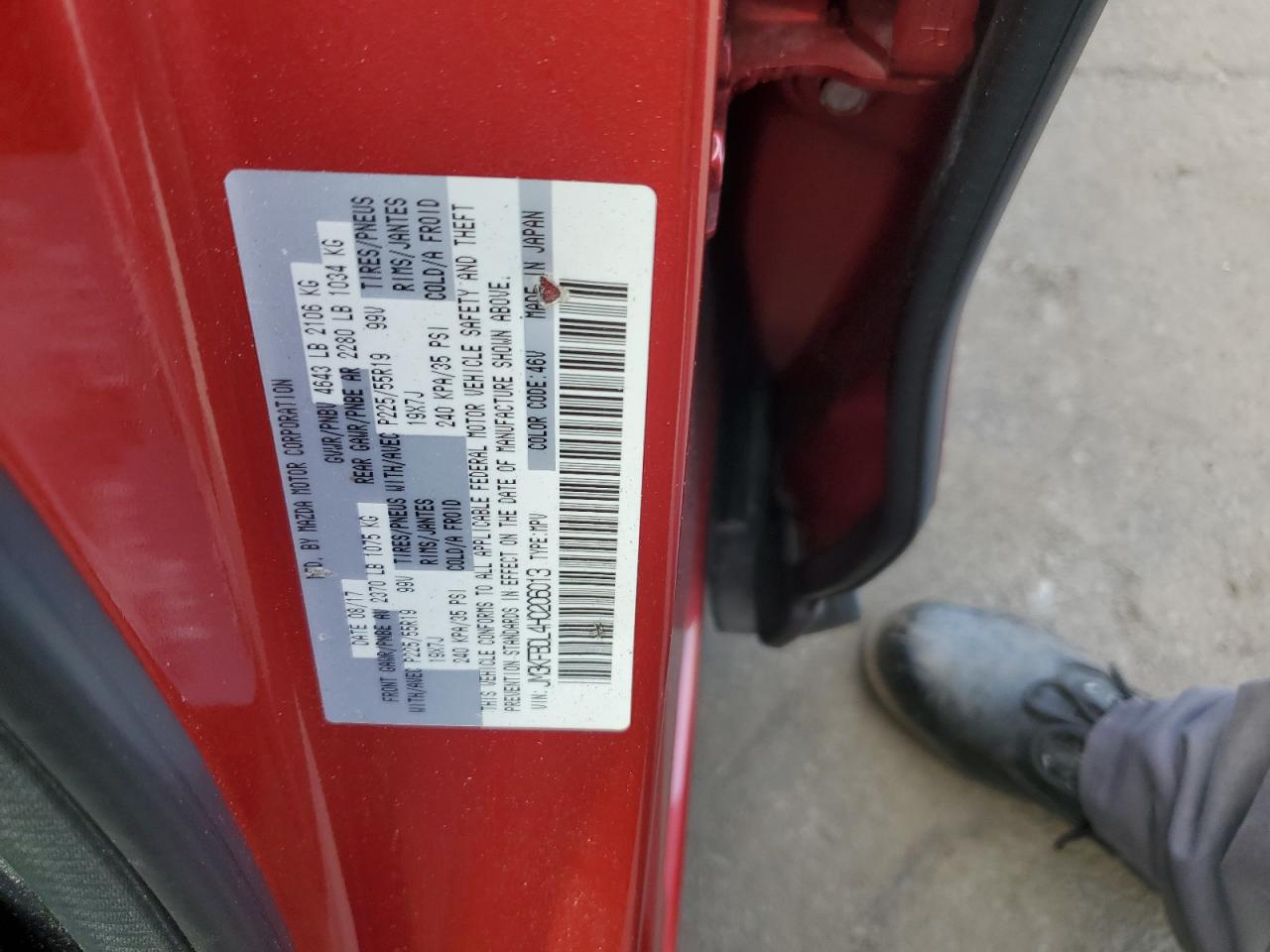 2017 Mazda Cx-5 Grand Touring VIN: JM3KFBDL4H0206013 Lot: 83768325