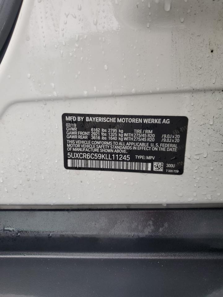 2019 BMW X5 xDrive40I VIN: 5UXCR6C59KLL11245 Lot: 71972615