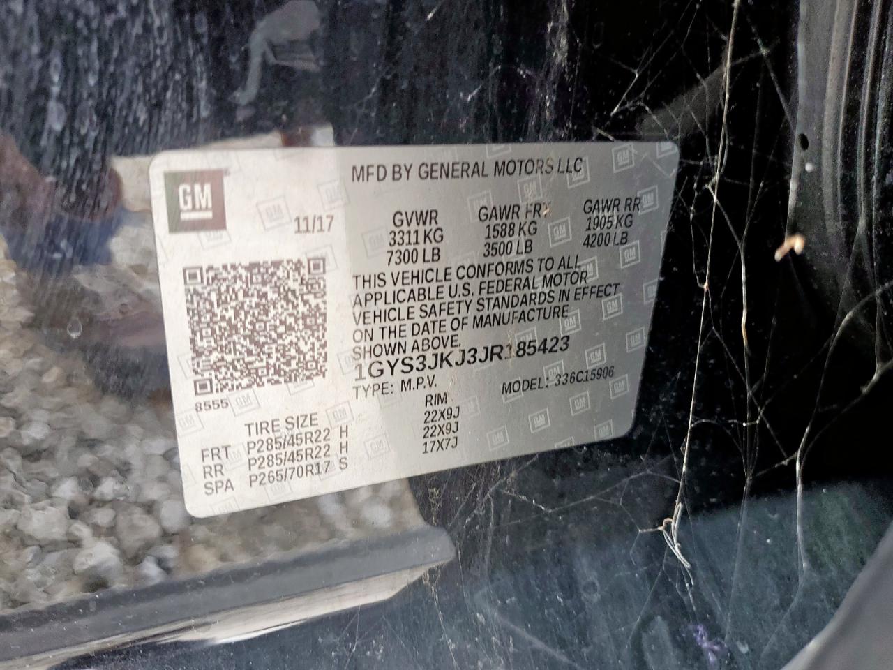 2018 Cadillac Escalade Esv Premium Luxury VIN: 1GYS3JKJ3JR185423 Lot: 71369525