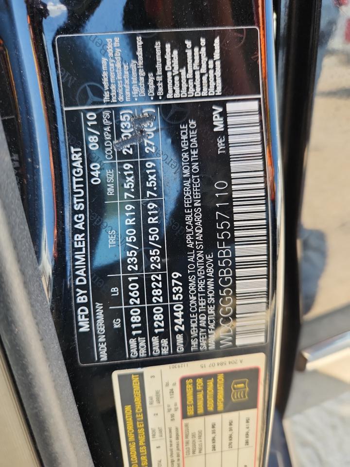 2011 Mercedes-Benz Glk 350 VIN: WDCGG5GB5BF557110 Lot: 81216605