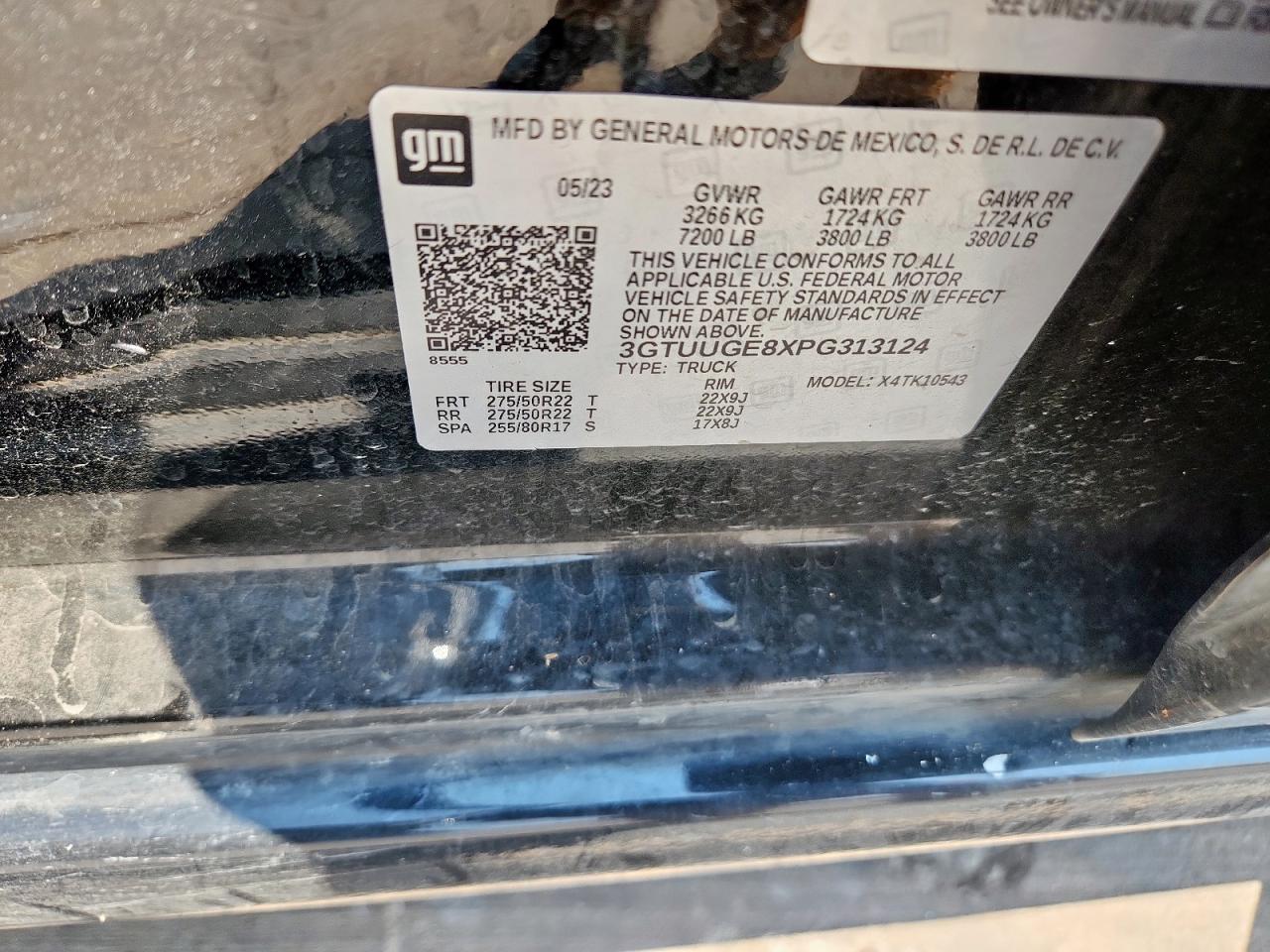 2023 GMC Sierra K1500 Denali VIN: 3GTUUGE8XPG313124 Lot: 80889025