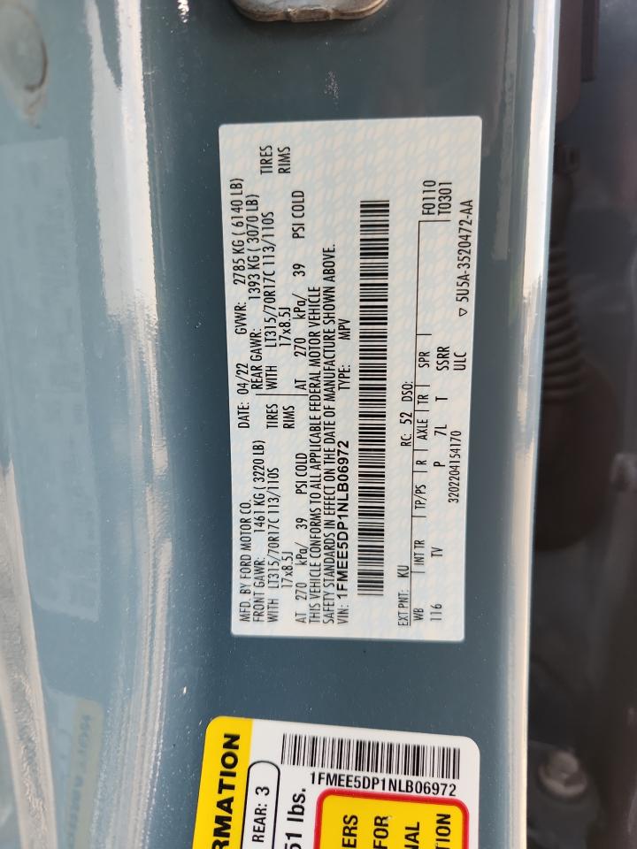 2022 Ford Bronco Base VIN: 1FMEE5DP1NLB06972 Lot: 82045405