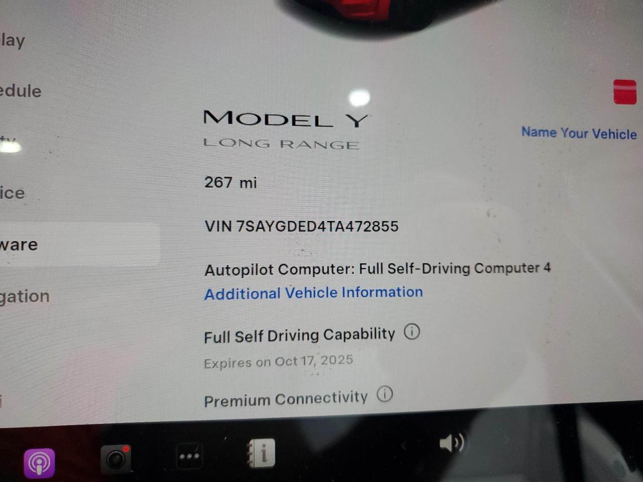 2026 Tesla Model Y VIN: 7SAYGDED4TA472855 Lot: 84225855